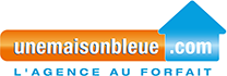 Logo de UneMaisonBleue - Agence immobili�re au forfait, frais d'agences fixes